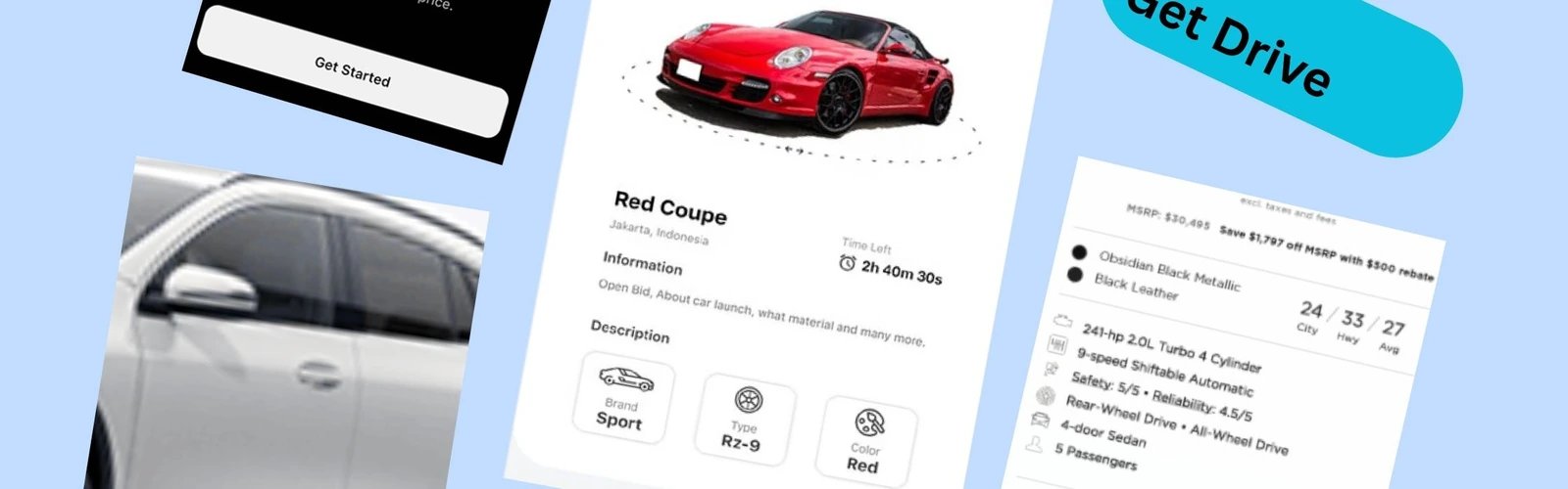 A car insurance claim app with an interactive 3D car model for selecting damaged parts