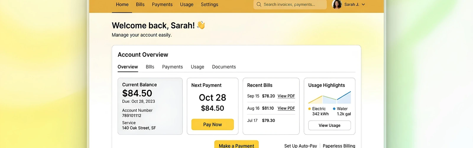 A Secure and Mobile-Friendly Utility Billing App