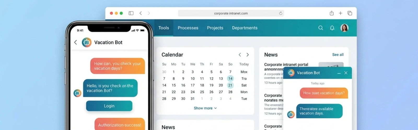 Development of a Vacation Chatbot for a SharePoint Intranet